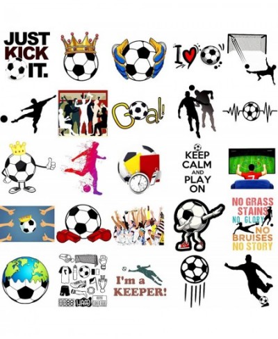 130PCS Soccer Stickers for Water Bottles World Soccer Cup Sticker Pack Vinyl Waterproof Soccer Stickers Gifts for Soccer Part...