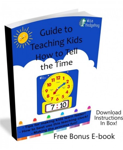 Write & Wipe Teaching Demonstration Clock Large Kids Telling Time Learning Clock for Analog and Digital Time Labelled Minute ...