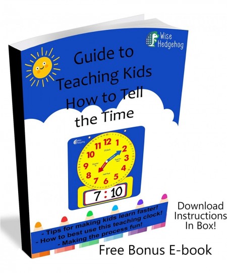 Write & Wipe Teaching Demonstration Clock Large Kids Telling Time Learning Clock for Analog and Digital Time Labelled Minute ...