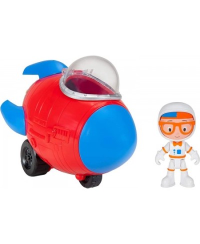 Rocket Ship - Mini Vehicle with Freewheeling Features Including 2” Classic Character Toy Figure - Imaginative Play for Toddle...