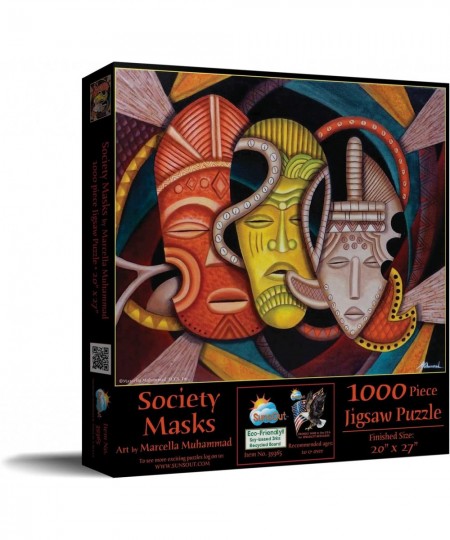 Society Masks 1000 pc Jigsaw Puzzle $27.23 - Jigsaw Puzzles