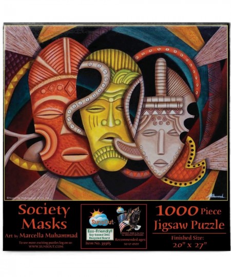 Society Masks 1000 pc Jigsaw Puzzle $27.23 - Jigsaw Puzzles