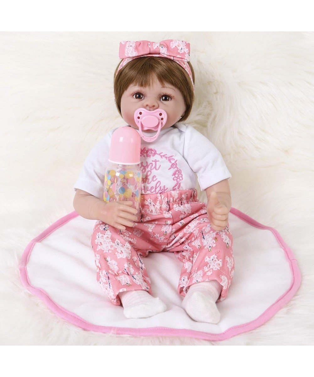 Reborn Baby Doll Realistic Silicone Vinyl Baby 24 inch Weighted Soft Body Lifelike Doll Gift Set for Ages 3+(Butterfly Hair B...