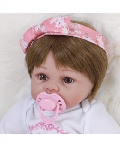 Reborn Baby Doll Realistic Silicone Vinyl Baby 24 inch Weighted Soft Body Lifelike Doll Gift Set for Ages 3+(Butterfly Hair B...