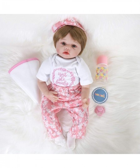 Reborn Baby Doll Realistic Silicone Vinyl Baby 24 inch Weighted Soft Body Lifelike Doll Gift Set for Ages 3+(Butterfly Hair B...