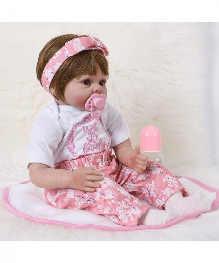 Reborn Baby Doll Realistic Silicone Vinyl Baby 24 inch Weighted Soft Body Lifelike Doll Gift Set for Ages 3+(Butterfly Hair B...