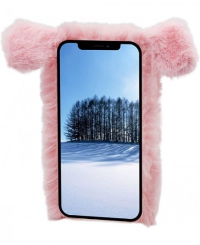 Pig Case for OnePlus 8 Cute Plush 3D Cartoon Piggy Funny Shell Fluffy Soft Fake Fur Warm Furry Shockproof Protective Cover wi...