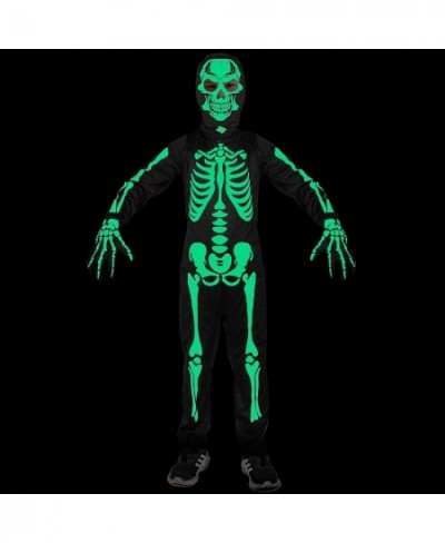 Skeleton Costume Kids Glow in The Dark Skull Scary Halloween Costume for Boys and Girls $22.95 - Kids' Costumes