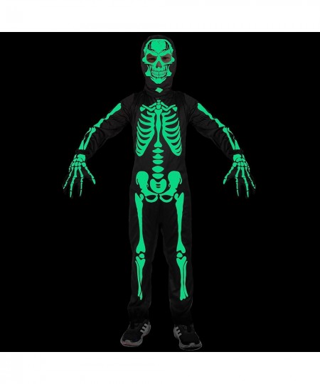 Skeleton Costume Kids Glow in The Dark Skull Scary Halloween Costume for Boys and Girls $22.95 - Kids' Costumes