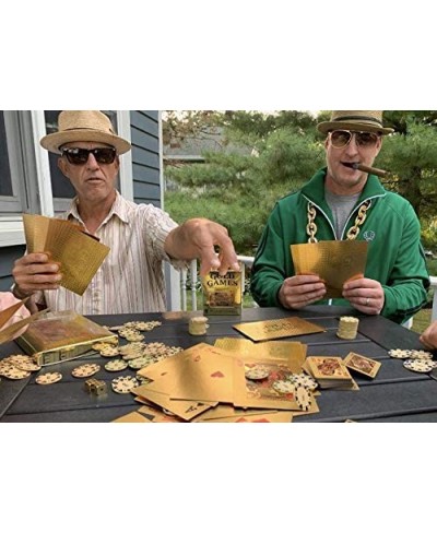 Gold Games Gold Cash Fake Money 1000 Dollars of Various Waterproof Gold Bills with Different Faces Games Entertainment $14.96...