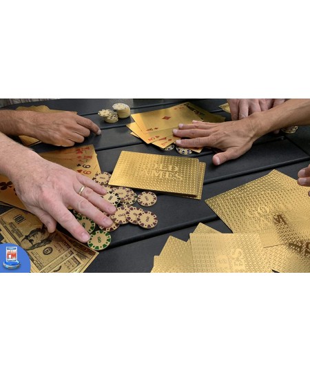 Gold Games Gold Cash Fake Money 1000 Dollars of Various Waterproof Gold Bills with Different Faces Games Entertainment $14.96...