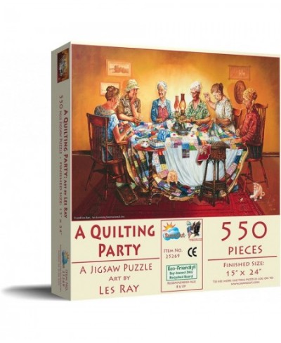 A Quilting Party 550 pc Jigsaw Puzzle $18.47 - Jigsaw Puzzles