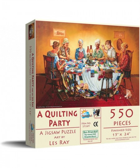 A Quilting Party 550 pc Jigsaw Puzzle $18.47 - Jigsaw Puzzles