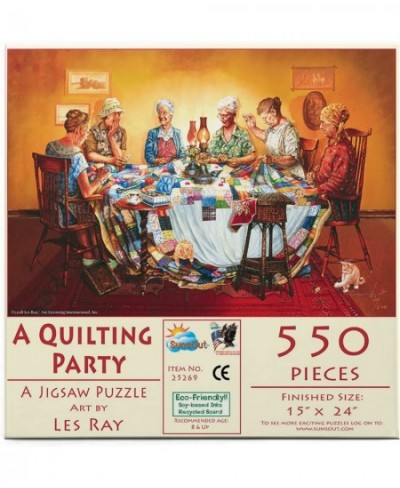 A Quilting Party 550 pc Jigsaw Puzzle $18.47 - Jigsaw Puzzles