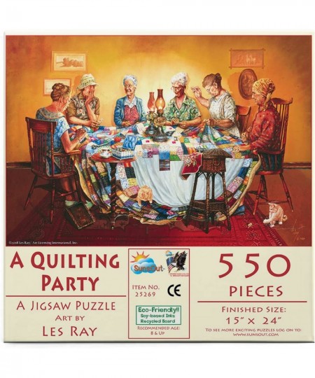 A Quilting Party 550 pc Jigsaw Puzzle $18.47 - Jigsaw Puzzles