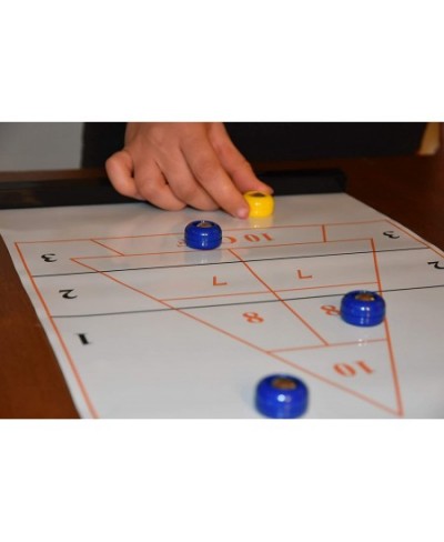 Table Top Mini Indoor Sports Games - Choice of Bowling Curling or Shuffleboard - Kids and Adults Party Game - Easy To Transpo...