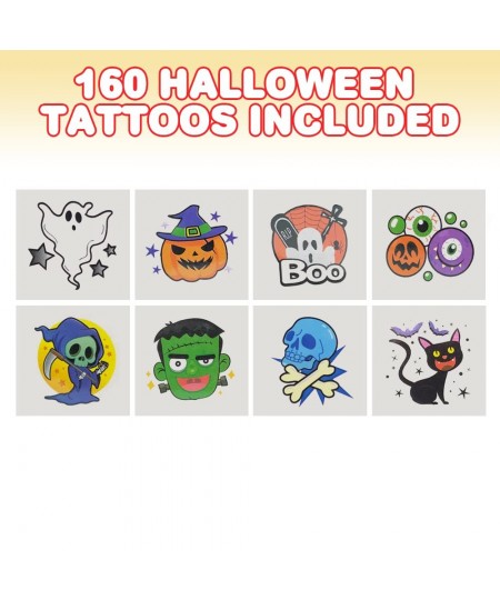 Assorted Halloween Temporary Tattoos for Kids - Pack of 160 - 2 Inch Non-Toxic Tats Stickers for Boys and Girls Great for Hal...