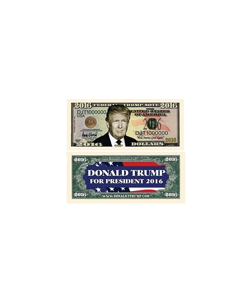 Pack of 10 - Donald Trump 2016 Presidential Dollar Bill $17.25 - Gags & Practical Joke Toys