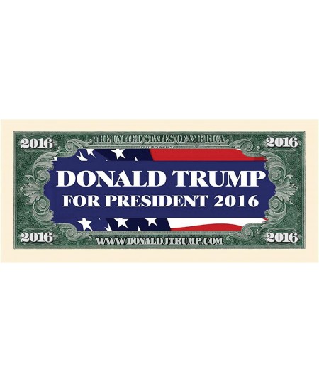 Pack of 10 - Donald Trump 2016 Presidential Dollar Bill $17.25 - Gags & Practical Joke Toys