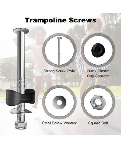 12 Pack Trampoline Screws Long Screw Trampoline Replacement Parts Trampoline Accessories Strengthen Trampoline Stability Fixe...