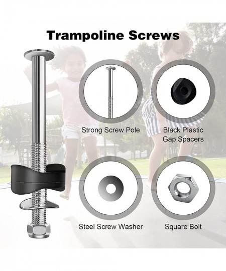 12 Pack Trampoline Screws Long Screw Trampoline Replacement Parts Trampoline Accessories Strengthen Trampoline Stability Fixe...