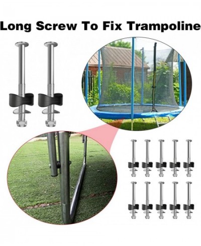 12 Pack Trampoline Screws Long Screw Trampoline Replacement Parts Trampoline Accessories Strengthen Trampoline Stability Fixe...