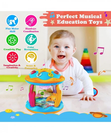 Musical Baby Toys 6 9 12 18 Months Ocean Rotating Projector Baby Light Up Early Education Musical Moving Toy with Pacify Musi...