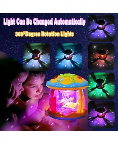 Musical Baby Toys 6 9 12 18 Months Ocean Rotating Projector Baby Light Up Early Education Musical Moving Toy with Pacify Musi...