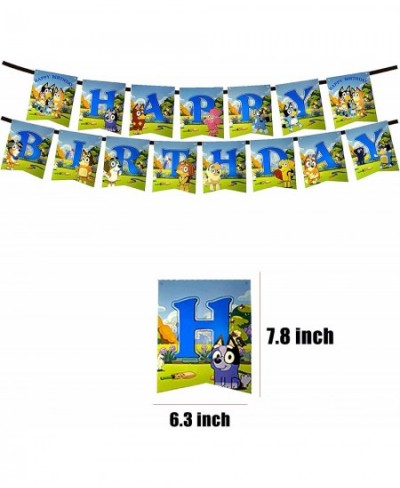 Blue Dog Cartoon Party Supplies Dog Party Birthday Decorations Favor Included Flatware Banner Plates Cups Napkins Tablecloth ...