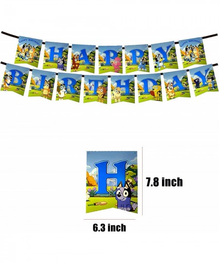 Blue Dog Cartoon Party Supplies Dog Party Birthday Decorations Favor Included Flatware Banner Plates Cups Napkins Tablecloth ...