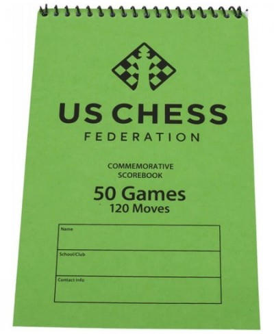 US Chess Commemorative Spiral Chess Score Book (120 Moves/Game) $19.49 - Board Games