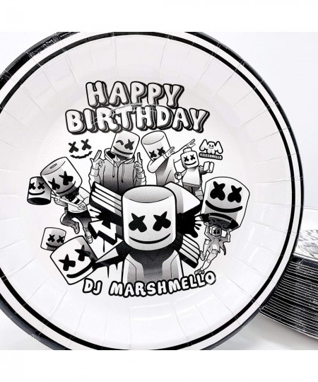 DJ Mask Marshmellow Birthday Party Supplies Party Decoration (Cake Plates 7" 16 count) $16.35 - Kids' Party Decorations