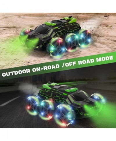 Remote Control Car for Boys 4-7 - RC Stunt Car Toys for 6-12 yr Boys 6WD 2.4GHz Car Toy for Kids with LED Lights Music & Spra...