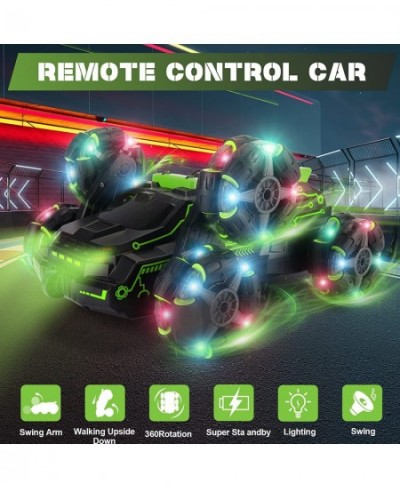 Remote Control Car for Boys 4-7 - RC Stunt Car Toys for 6-12 yr Boys 6WD 2.4GHz Car Toy for Kids with LED Lights Music & Spra...