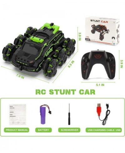 Remote Control Car for Boys 4-7 - RC Stunt Car Toys for 6-12 yr Boys 6WD 2.4GHz Car Toy for Kids with LED Lights Music & Spra...