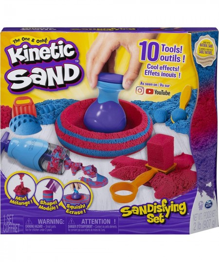 Kinetic Sand Sandisfying Set with 2lbs of Sand and 10 Tools Play Sand Sensory Toys for Kids Ages 3 and up $25.29 - Craft Kits