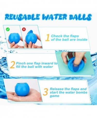 Water Balls 12 Pack Reusable Quick Fill Water Balloons Bombs Splash Soaker Ball Summer Outdoor Indoor Water Fight Toy for Kid...