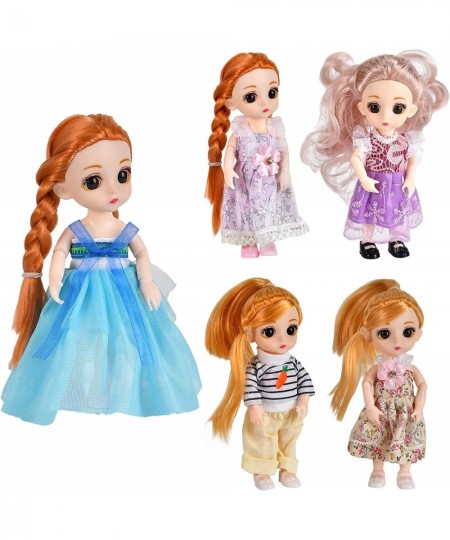 10 Sets Doll Clothes for 6 inch Doll Include 5 Pieces Girl Mini Dolls 10 Sets Handmade Doll Clothes and 5 Pairs of Doll Shoes...