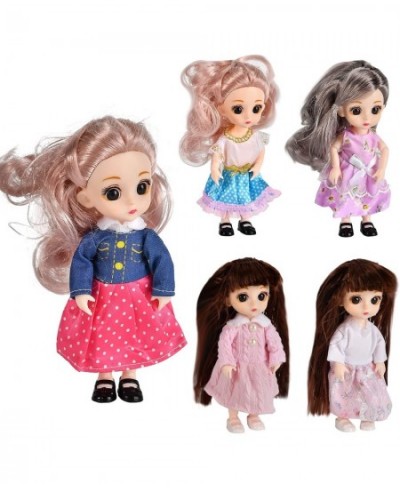 10 Sets Doll Clothes for 6 inch Doll Include 5 Pieces Girl Mini Dolls 10 Sets Handmade Doll Clothes and 5 Pairs of Doll Shoes...