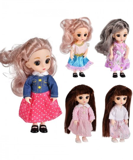 10 Sets Doll Clothes for 6 inch Doll Include 5 Pieces Girl Mini Dolls 10 Sets Handmade Doll Clothes and 5 Pairs of Doll Shoes...