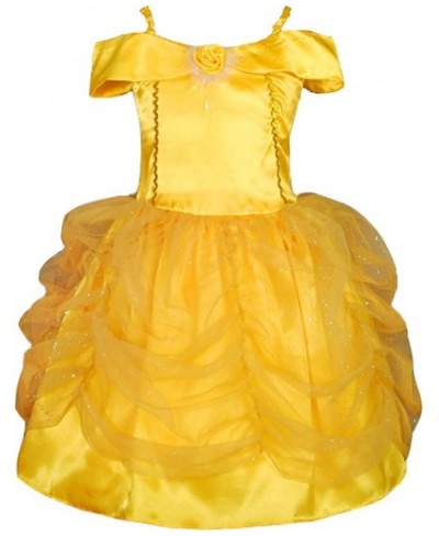 Princess Dress Up Costume Gold Yellow Ballgown Fancy Halloween Xmas Birthday Party Carnival $40.66 - Kids' Costumes