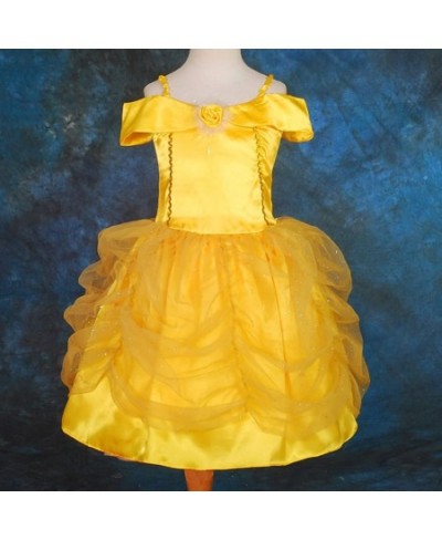 Princess Dress Up Costume Gold Yellow Ballgown Fancy Halloween Xmas Birthday Party Carnival $40.66 - Kids' Costumes