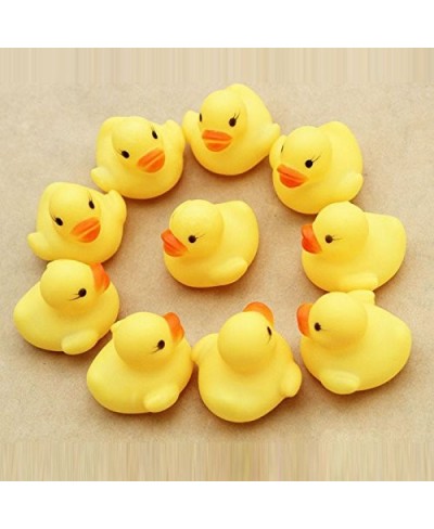 12/20Pcs Mini Bath Toy Tub Rubber Duck Squeak Floating Shower Toys Yellow Bathtime Squeaky Water Player for Kids Boys Girl To...