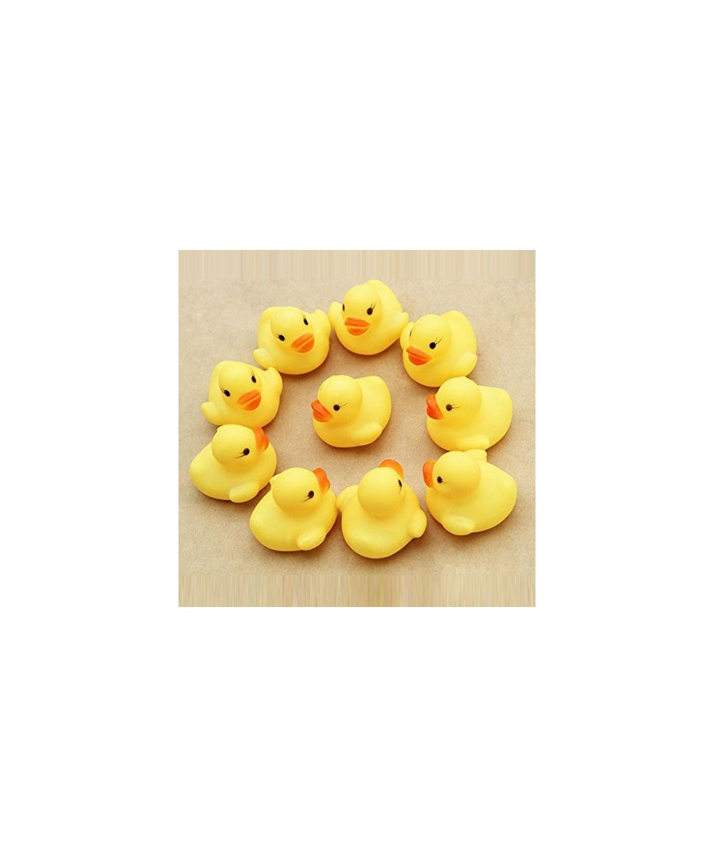 12/20Pcs Mini Bath Toy Tub Rubber Duck Squeak Floating Shower Toys Yellow Bathtime Squeaky Water Player for Kids Boys Girl To...