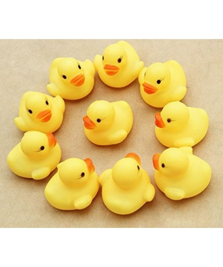 12/20Pcs Mini Bath Toy Tub Rubber Duck Squeak Floating Shower Toys Yellow Bathtime Squeaky Water Player for Kids Boys Girl To...