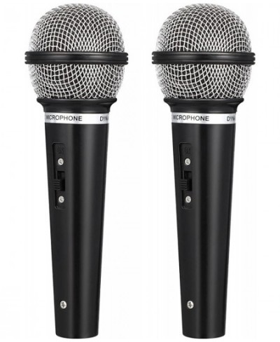 2 Pack Toy Microphone Prop Plastic Fake Microphone Pretend Play Plastic Mics for Karaoke Fun Fake Reporter Microphone for Kid...