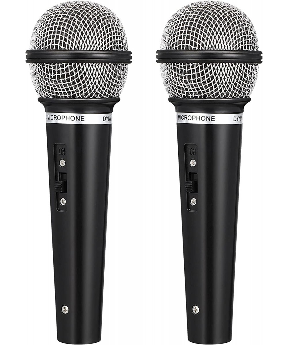 2 Pack Toy Microphone Prop Plastic Fake Microphone Pretend Play Plastic Mics for Karaoke Fun Fake Reporter Microphone for Kid...