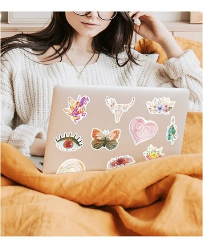 Boho Stickers 50 PCS Aesthetic Retro Bohemian Waterproof Stickers Vinyl Stickers for Teens Girls Kids Vinyl Cute Stickers Aes...