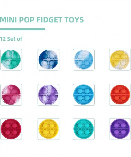 Mini Pop Fidget Toys Push Bubble Sensory Fidget Toy Mini Pop Fidget Toy for Kid and Adult Stress Relief Gift for Boys and Gir...