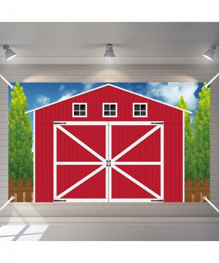 Barn Door Backdrop Barn Door Props Party Accessory Farm Animals Theme Party Decorations Background for Themed Birthday Baby S...